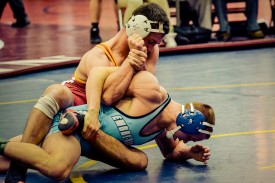 Telbe Storbeck was one of three wrestlers for the Mavericks who swept their matches on Friday.