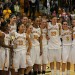 The CMU women's basketball team poses for a photo after their 60-47 victory against CCU to win the RMAC Championship.