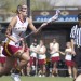 Junior midfielder Allie Henderson makes a move earlier this season against Adams State. She was responsible for 10 (nine goals, one assist) of the Mavericks' 25 goals over the weekend.