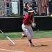 Taylor Gross takes off to first base in a game in late April. She notched two runs on two hits and three walks in the RMAC tournament this weekend.