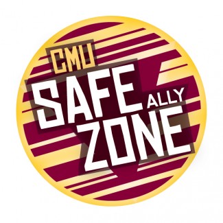 Safe Zone sticker that will signify discrimination-free areas of campus.