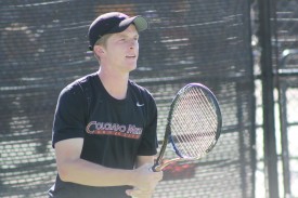Junior Jordan Lyden is a player to watch this spring when the tennis team takes the court again next semester.
