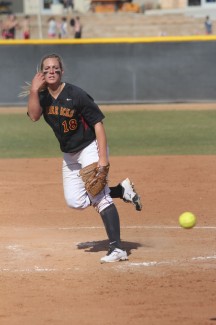Jessica Severinsen struck out 10 batters against Western New Mexico.