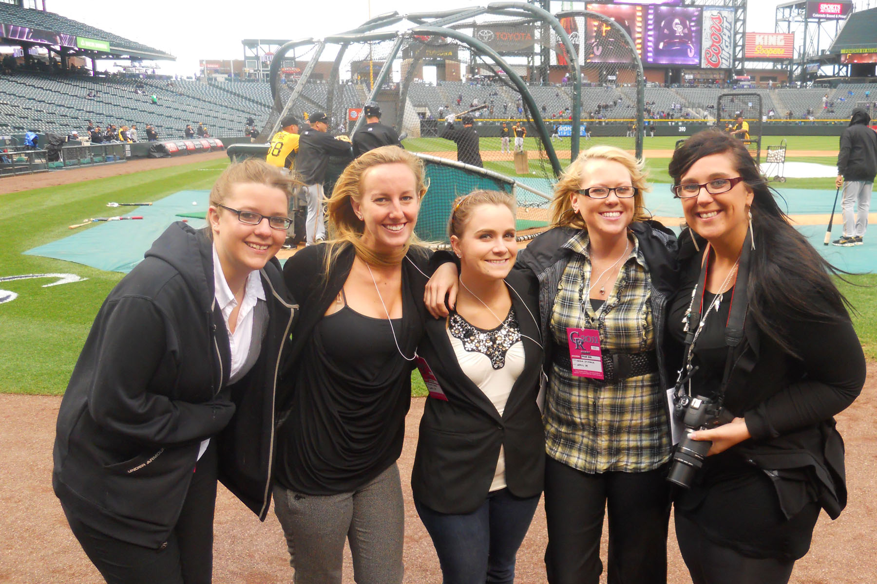 The Mesa State mass communication sports reporting class travels to Denver to report on the Rockies vs Diamond Backs game