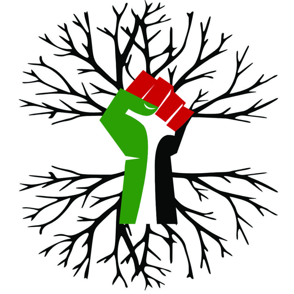 Fist, Green red and black, background with roots. -The Criterion