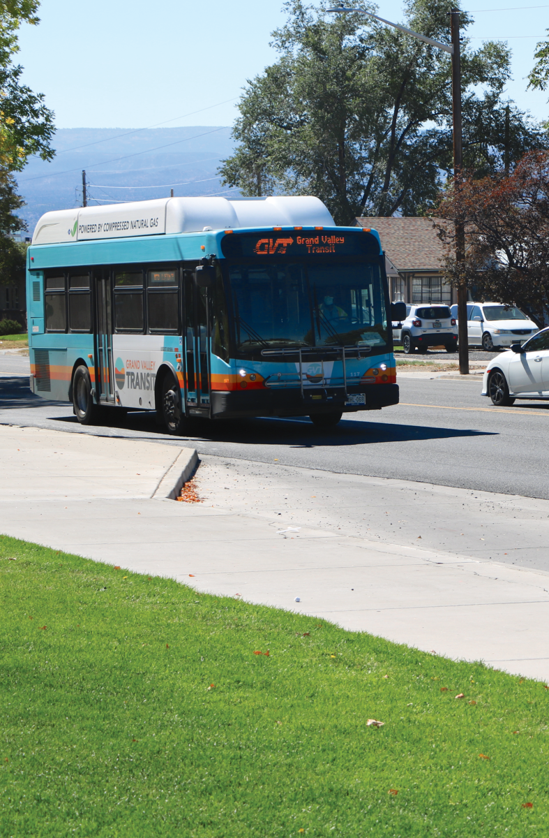 A GVT bus on route to pick up passengers.