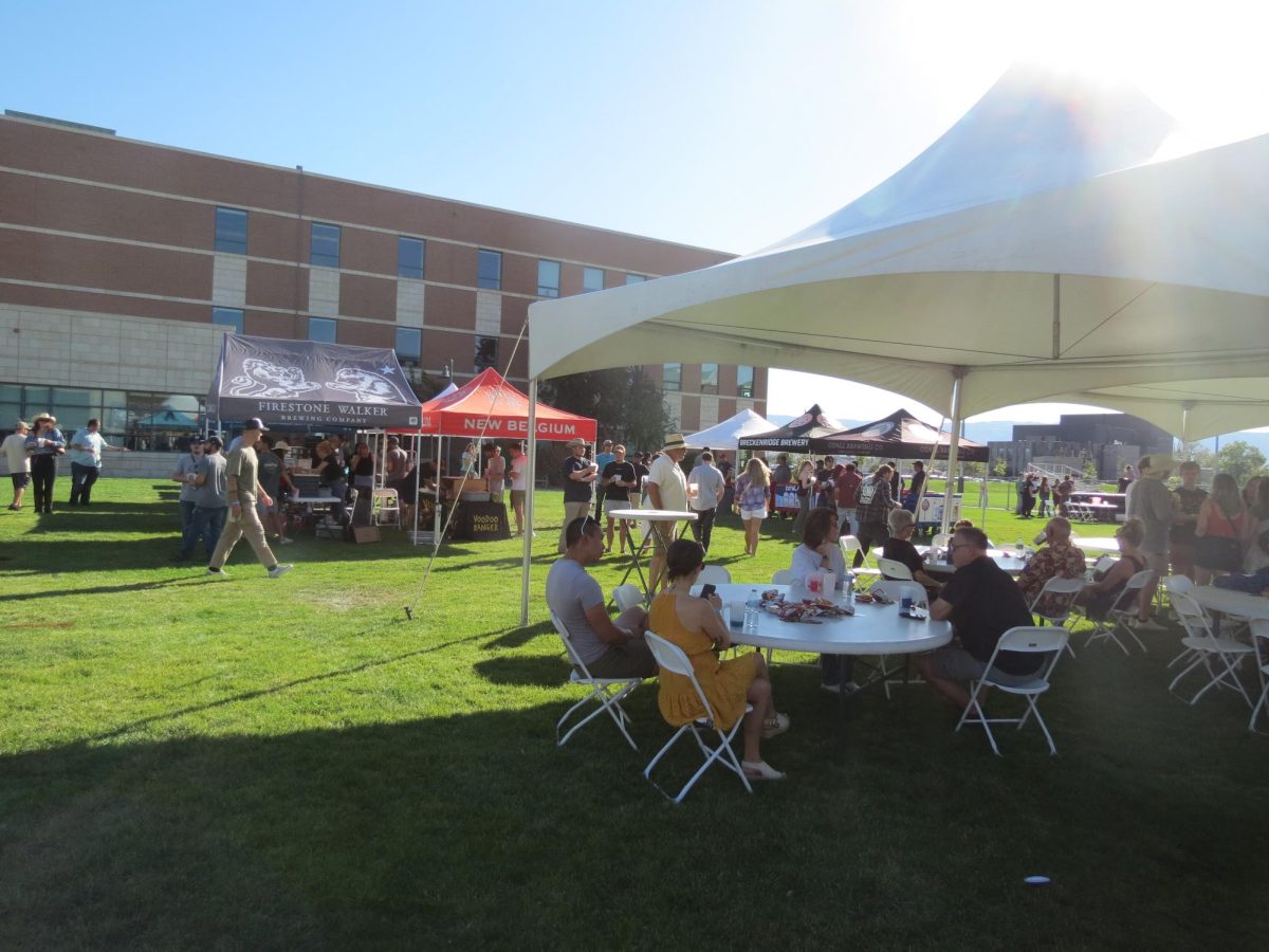 An empty field at the Great West Beer Fest During Parent's Weekend last semester