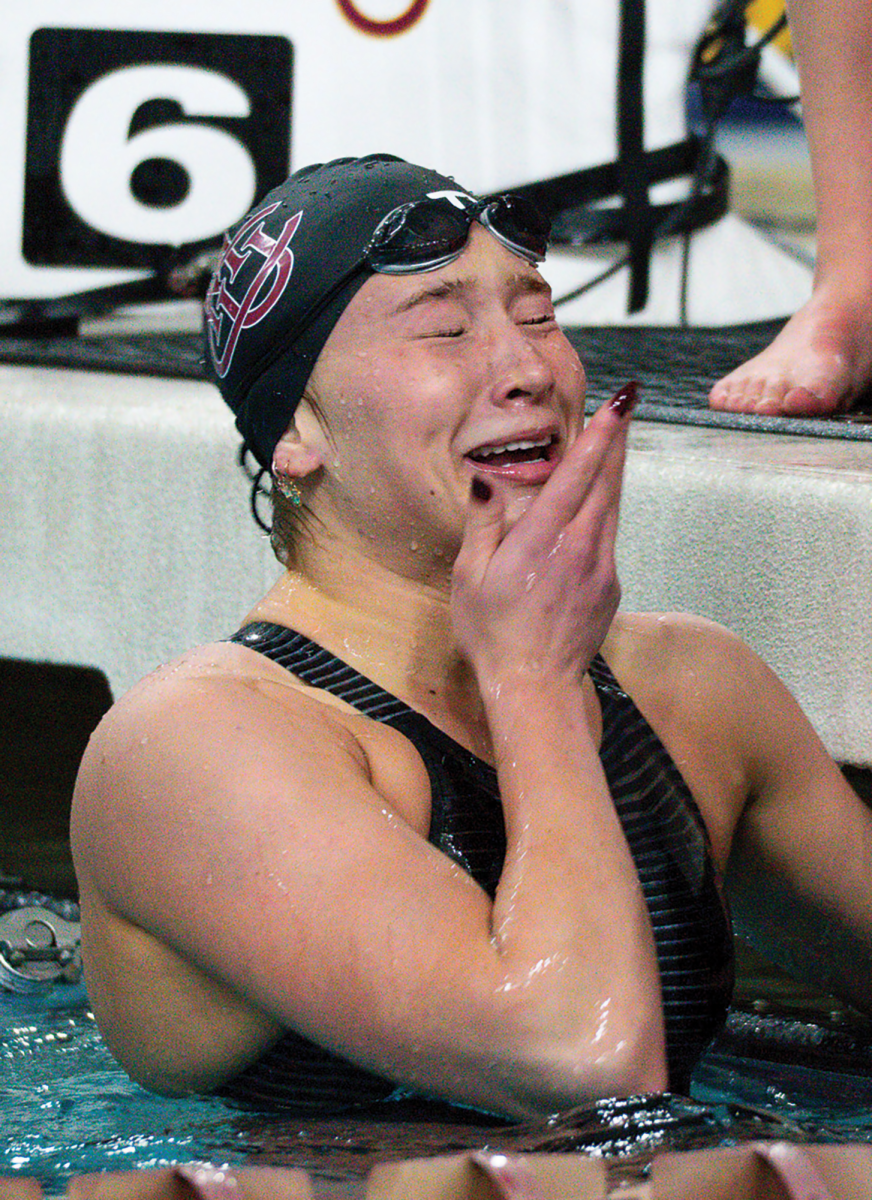 Sophomore Amber Siverts after a race in the RMAC Championship. Siverts’s women’s team won their seventh straight RMAC tournament last Saturday.
\\ Shelby Streeter for The Criterion