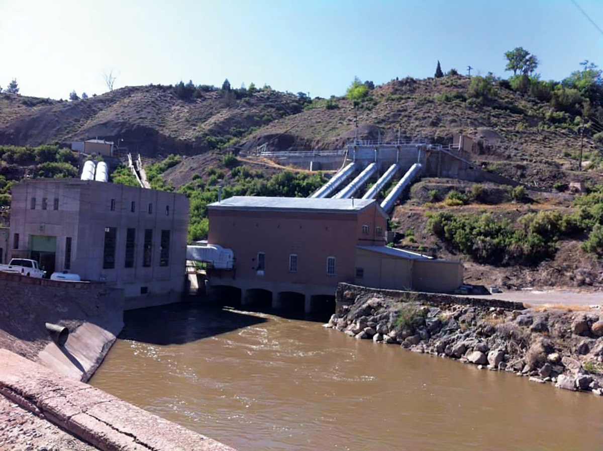 This is one of the hydro-electric power plants. It is located outside the Orchard Mesa irrigation district facilities. \\ Courtesy of CMU Water Center