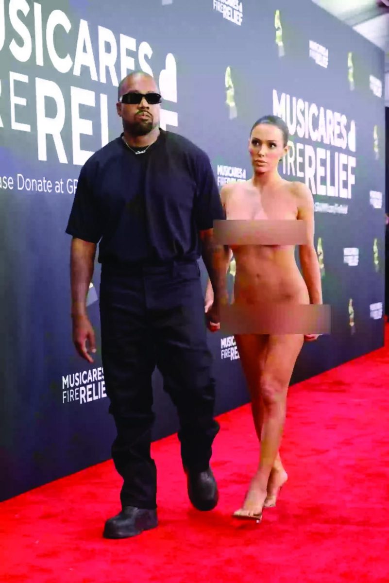 Censori recently stunned onlookers in a completely sheer dress on the red carpet of the Grammy’s. Critics say that her husband, Kayne West, coerced her into the stunt. 
\\ Photo from Getty Images