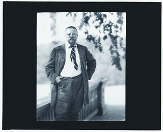 A portrait photograph of 26th President of the United States Theodore Roosevelt, an image of him not doing anything life threatening in the moment. Taken September 8th, 1916.
// Library of Congress