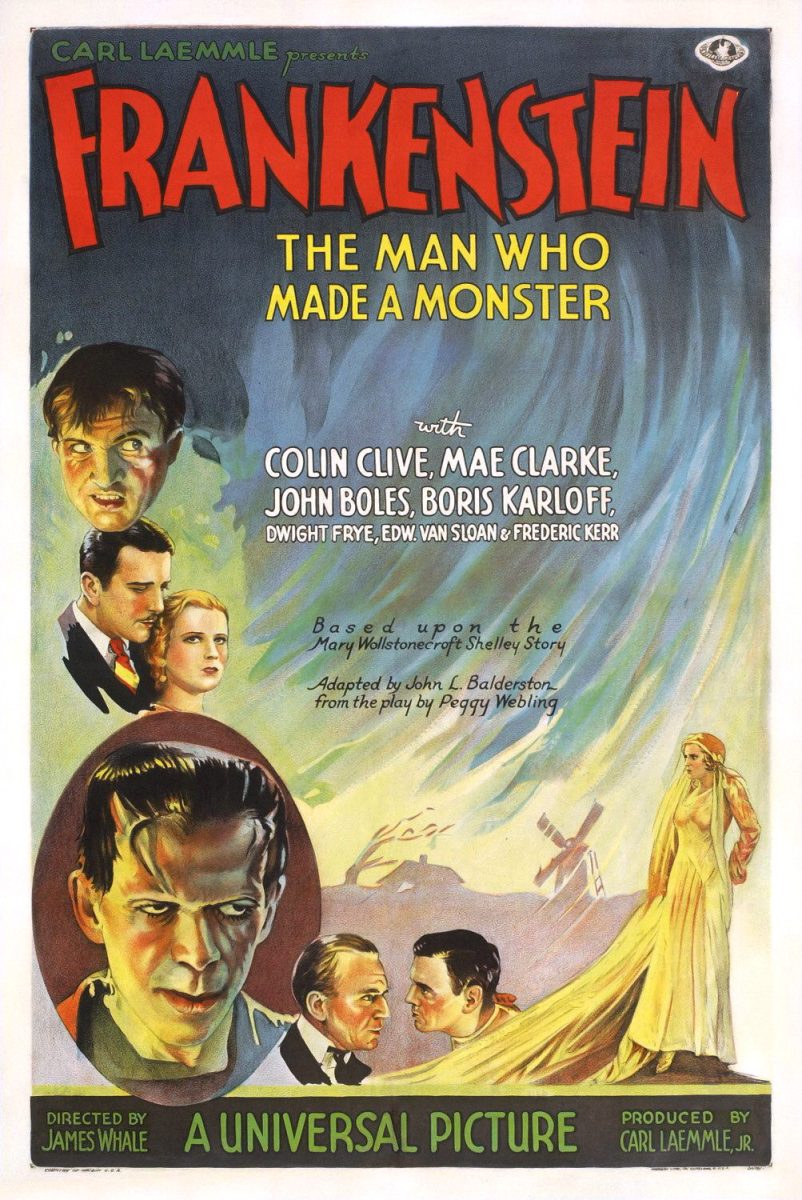 James Whale’s 1931 “Frankenstein”, one of the most influential films to the horror genre. Since it paved the way for future horror movies, you can see it’s influence in numerous ways such as lighting and themes.
Courtesy of iMDb
