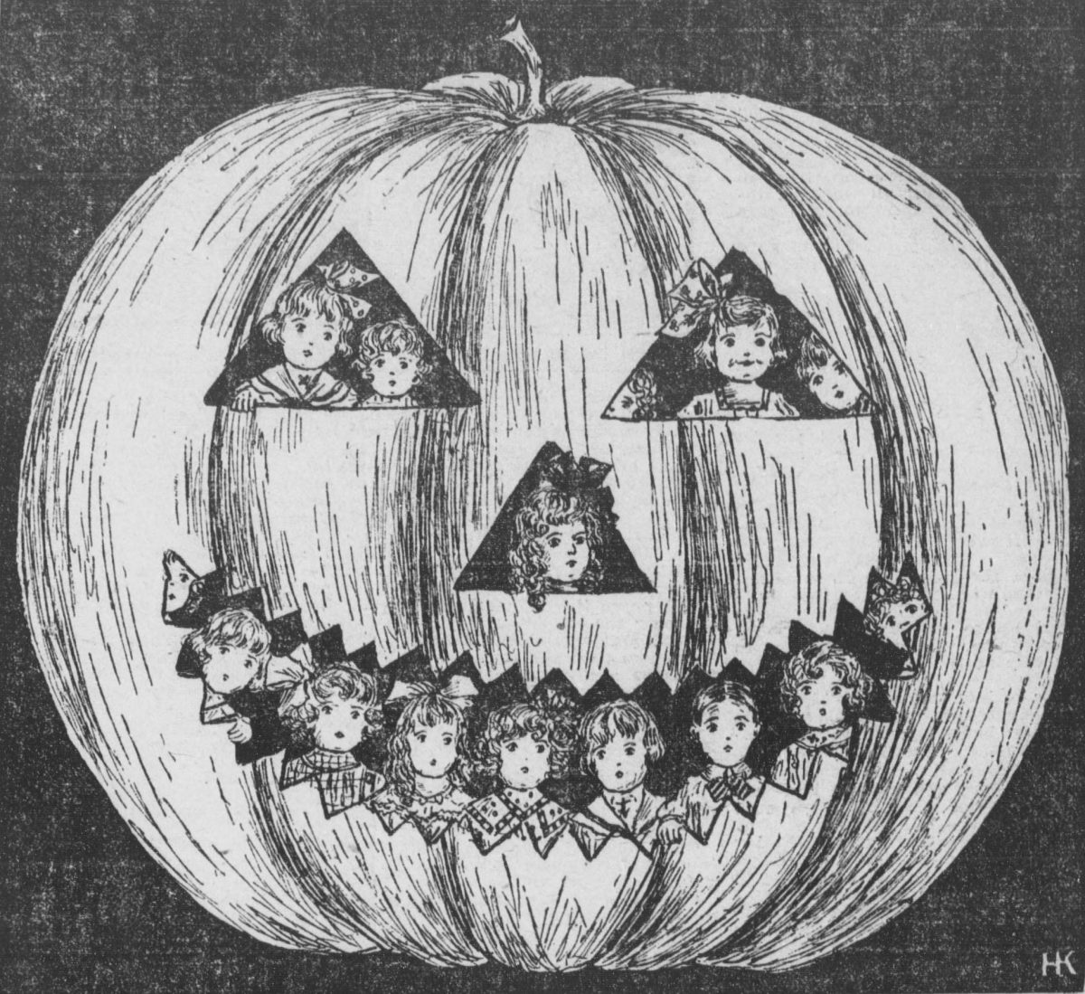 While carving pumpkins didn’t become a popular Halloween tradition until the 19th century, there are many other traditions that have direct connections to how Halloween is celebrated today.
Courtesy of the Library of Congress